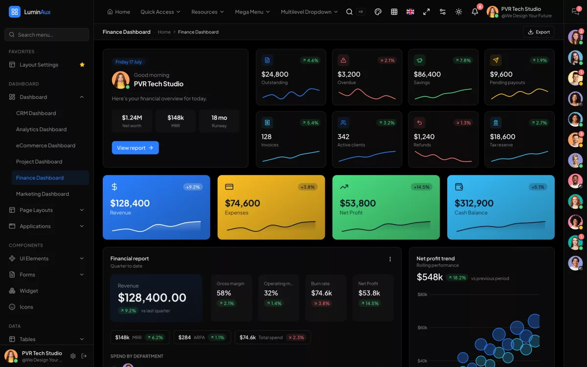 Finance dashboard thumbnail