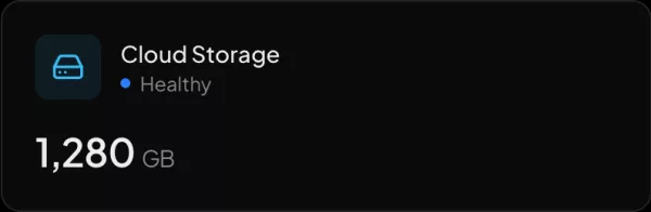 Cloud storage widget